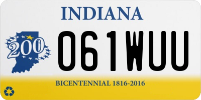IN license plate 061WUU