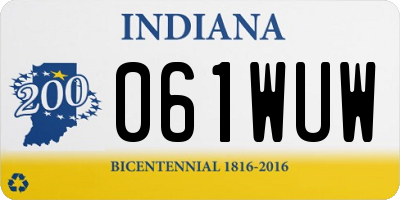 IN license plate 061WUW