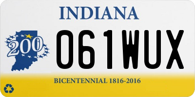 IN license plate 061WUX