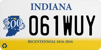 IN license plate 061WUY