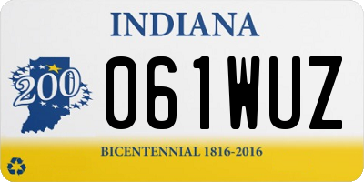 IN license plate 061WUZ