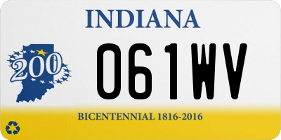 IN license plate 061WV