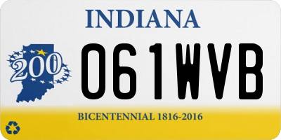IN license plate 061WVB