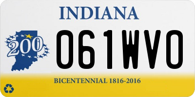 IN license plate 061WVO