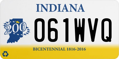 IN license plate 061WVQ