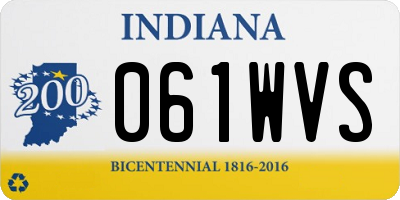 IN license plate 061WVS