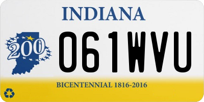 IN license plate 061WVU