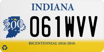 IN license plate 061WVV