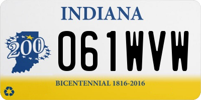 IN license plate 061WVW