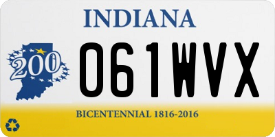 IN license plate 061WVX