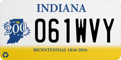 IN license plate 061WVY