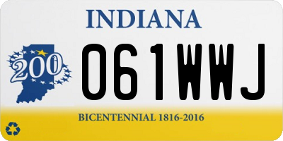 IN license plate 061WWJ