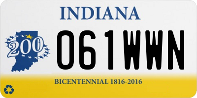 IN license plate 061WWN