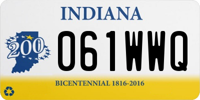 IN license plate 061WWQ