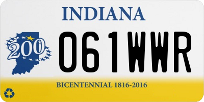 IN license plate 061WWR