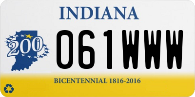 IN license plate 061WWW