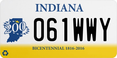 IN license plate 061WWY
