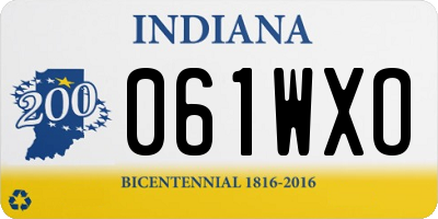 IN license plate 061WXO