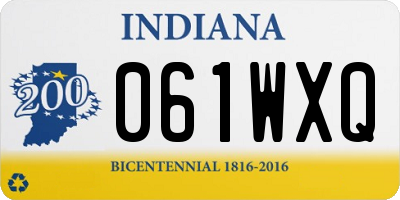IN license plate 061WXQ