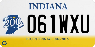 IN license plate 061WXU