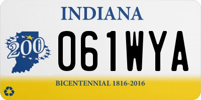 IN license plate 061WYA