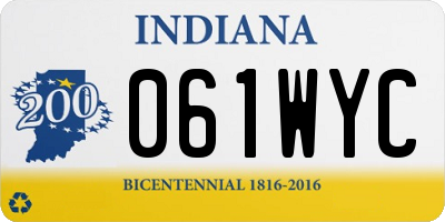 IN license plate 061WYC