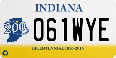 IN license plate 061WYE