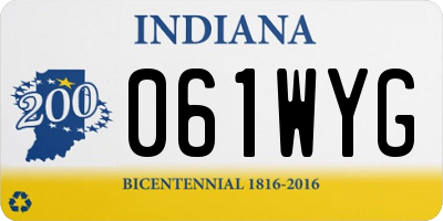 IN license plate 061WYG