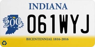 IN license plate 061WYJ
