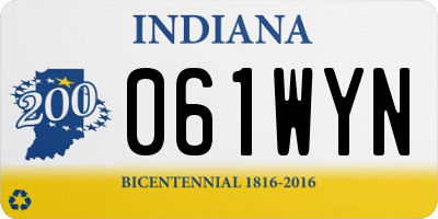 IN license plate 061WYN