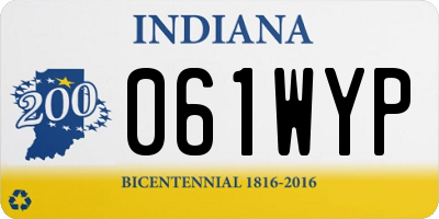 IN license plate 061WYP