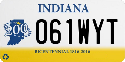 IN license plate 061WYT