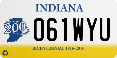 IN license plate 061WYU