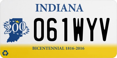 IN license plate 061WYV