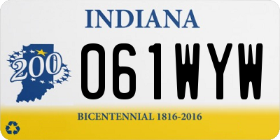 IN license plate 061WYW