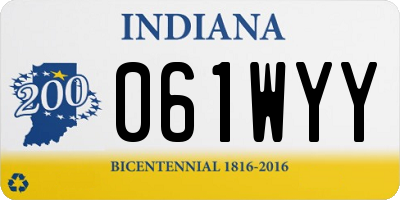 IN license plate 061WYY