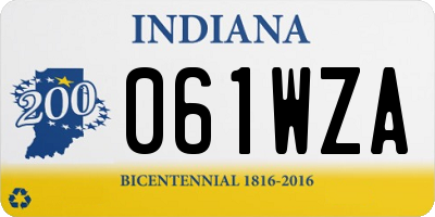 IN license plate 061WZA