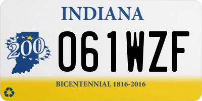IN license plate 061WZF