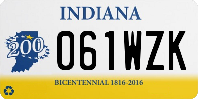IN license plate 061WZK