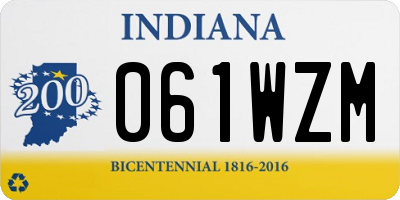 IN license plate 061WZM