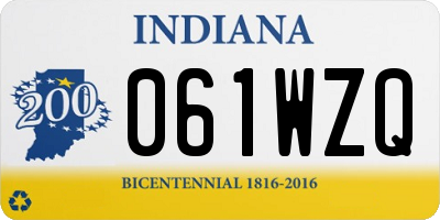 IN license plate 061WZQ