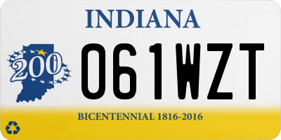 IN license plate 061WZT