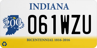 IN license plate 061WZU
