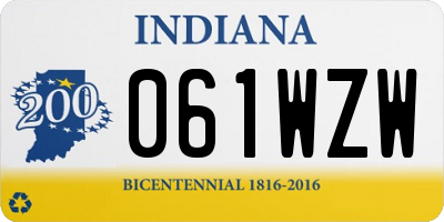 IN license plate 061WZW