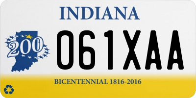 IN license plate 061XAA