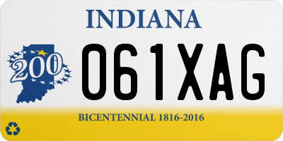 IN license plate 061XAG