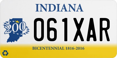 IN license plate 061XAR