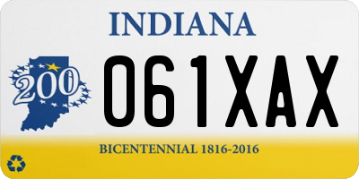 IN license plate 061XAX