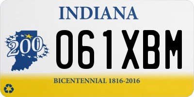IN license plate 061XBM