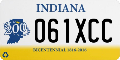 IN license plate 061XCC